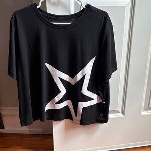 GAPfit Black Short Sleeve Tee with White Star Graphic
